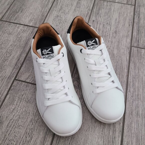 KURU ROAM Women’s Leather Sneakers Bright White / Jet Black Size 9 (Medium) - Picture 5 of 15